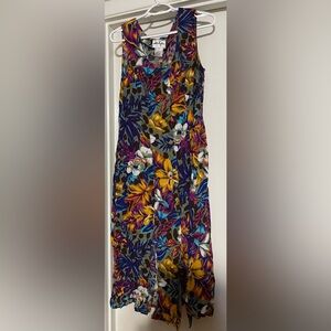 Vintage 90s ALIX TAYLOR Rayon Sleeveless Button Front Size 16 Runs Small